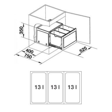 BLANCO Система сортировки мусора BOTTON Pro 60 Manual (517469)