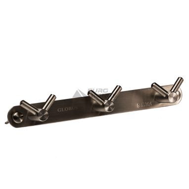 GLOBUS LUX Планка настенная с 3-мя крючками SS 8435-3