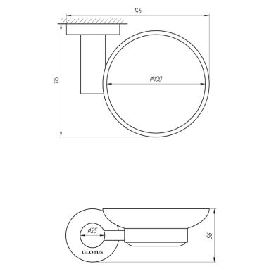 GLOBUS LUX Мыльница SS 8408