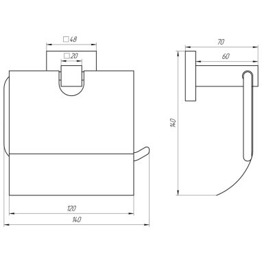 GLOBUS LUX Держатель туалетной бумаги с крышкой BQ9410