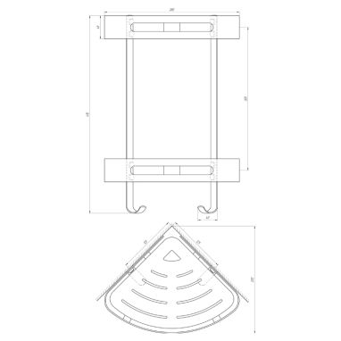 GLOBUS LUX Полка настенная угловая двухуровневая SQ9422