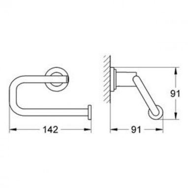 GROHE Держатель туалетной бумаги Atrio (40313000)