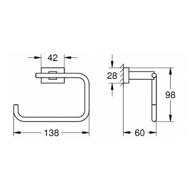 GROHE Держатель туалетной бумаги Essentials (40507001)