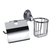 HAIBA Держатель туалетной бумаги с крышкой и корзиной HB1603-1 (HB0739)