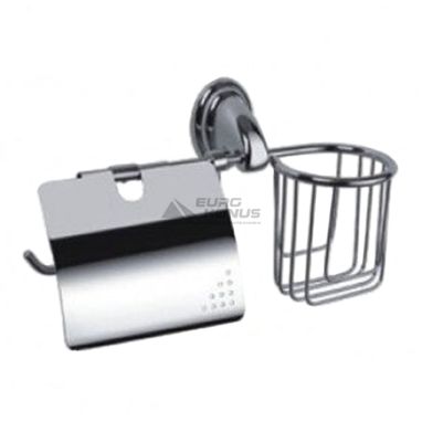 HAIBA Держатель туалетной бумаги с крышкой и корзиной HB1603-1 (HB0739)