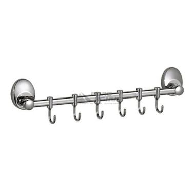 HAIBA Планка настенная с 6-ю крючками 415 мм HB1615-6 (HB0460)