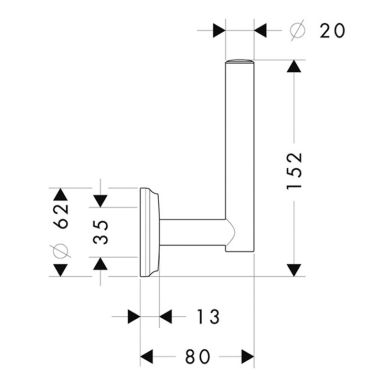 HANSGROHE Держатель запасного рулона туалетной бумаги Logis (41617000)