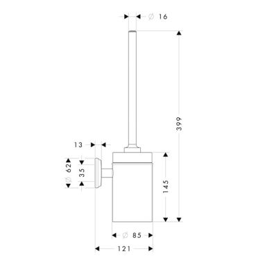 HANSGROHE Ершик для унитаза с настенным держателем Logis (41632000)
