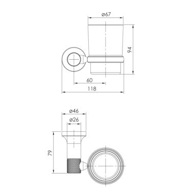 IMPRESE Стакан настенный BRENTA никель (ZMK081906230)