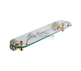 KRAUS Полочка стеклянная с бортиком Apollo KEA-16545 G золото