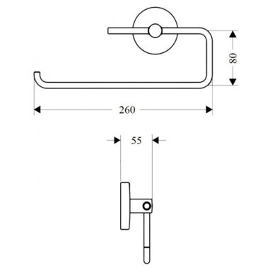 KRONER Держатель туалетной бумаги KRM Elbe-ACC2903-3 (CV022856)