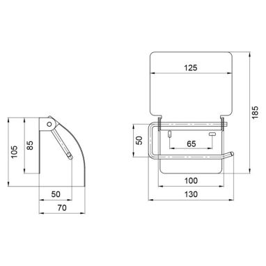KRONER Держатель туалетной бумаги с крышкой KRM Rizze-ACC302 (CV022903)