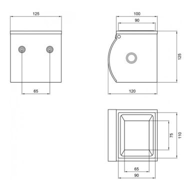 KRONER Держатель туалетной бумаги закрытый KRM Rizze-ACC300 (CV022902)