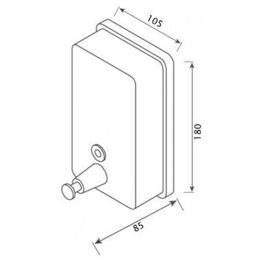 KRONER Дозатор для мыла настенный KRM Rizze-ACC405-8 (CV022962)