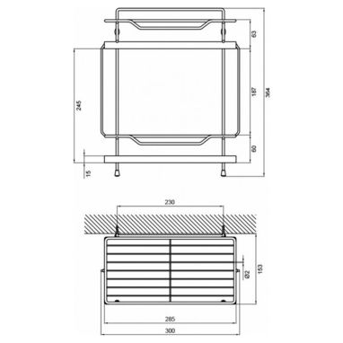 KRONER Полка настенная двухуровневая KRM Rizze-ACC330-2 (CV022915)
