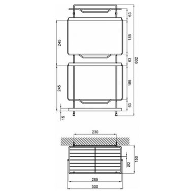 KRONER Полка настенная трехуровневая KRM Rizze-ACC330-3 (CV022916)