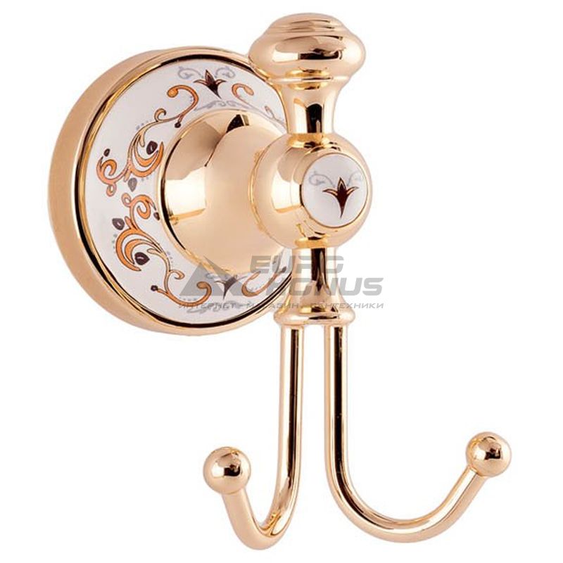KUGU Крючок для ванной комнаты двойной Medusa 710G