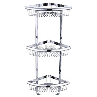 TOPAZ Полка настенная угловая трехуровневая с крючками 4115-3