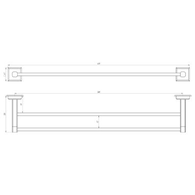 TOPAZ Полотенцедержатель двойной TKB 9911/60
