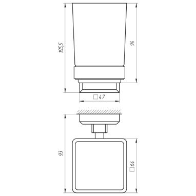TOPAZ Стакан настенный TКВ 9921A