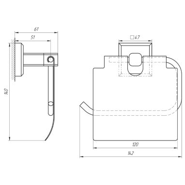 TOPAZ Держатель туалетной бумаги с крышкой TКВ 9926