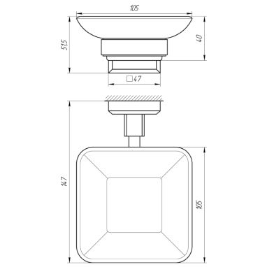TOPAZ Мыльница TKB 9922A-BL