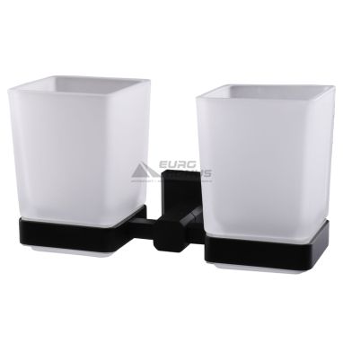 TOPAZ Стакан настенный двойной TКВ 9928A-BL
