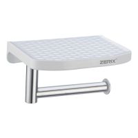 ZERIX Держатель туалетной бумаги с полкой A8103 (ZX2819)