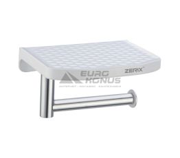 ZERIX Держатель туалетной бумаги с полкой A8103 (ZX2819)