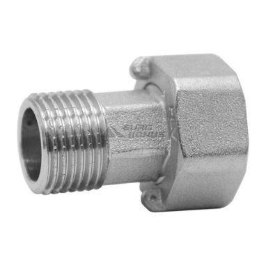HLV Крепление на счетчик учета воды никелированное 1/2"х3/4"
