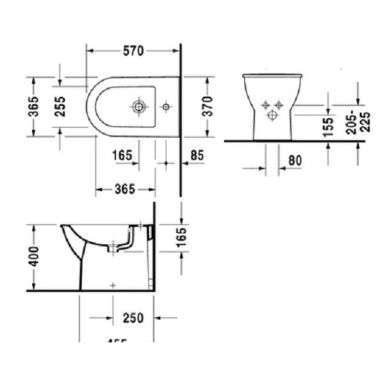 DURAVIT Биде напольное DARLING (2250100000)