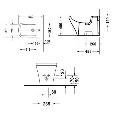 DURAVIT Биде напольное DURASTYLE (2283100000)