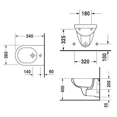 DURAVIT Биде подвесное HAPPY D (0256150000)