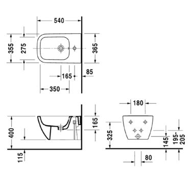 DURAVIT Биде подвесное HAPPY D.2 (2258151300)
