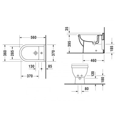 DURAVIT Биде напольное STARCK 3 (2230100000)