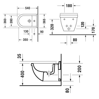 DURAVIT Биде подвесное Starck 3 (2230150000)