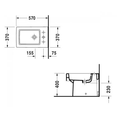 DURAVIT Биде напольное Vero (2240100000)