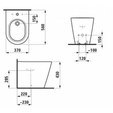 LAUFEN Биде подвесное KARTELL (H8303314003021)