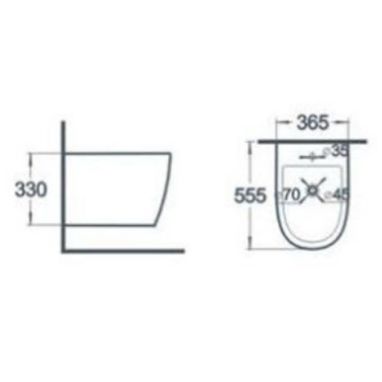 NEWARC Биде подвесное Modern 3843B