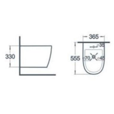 NEWARC Биде подвесное Modern 3843W