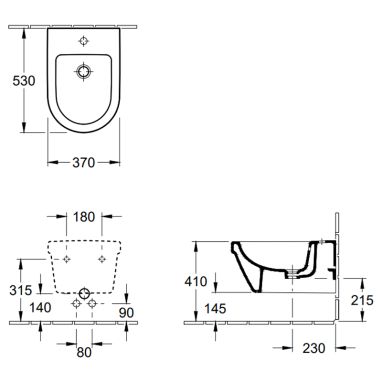 VILLEROY&BOCH Биде подвесное Architectura (54840001)
