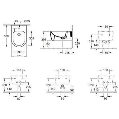 VILLEROY&BOCH Биде подвесное Avento (54050001)