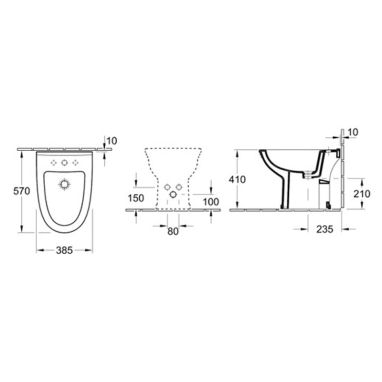 VILLEROY&BOCH Биде напольное Century (74570001)