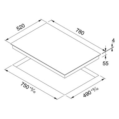 FRANKE Варочная поверхность электрическая индукционная Smart FHSM 804 4I черный (108.0492.717)