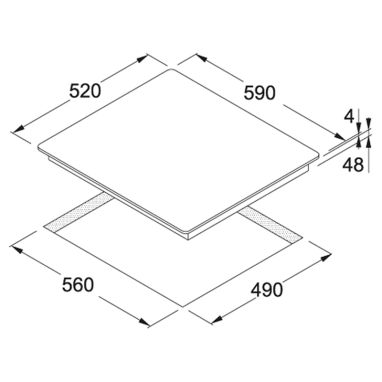 FRANKE Индукционная варочная поверхность CRYSTAL FHCR 604 2I 1FLEXI T PWL черный (108.0377.087)