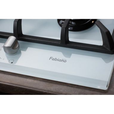 FABIANO Газовая варочная поверхность FHG 10-55 VGH-T White Glass (8111.405.0311)