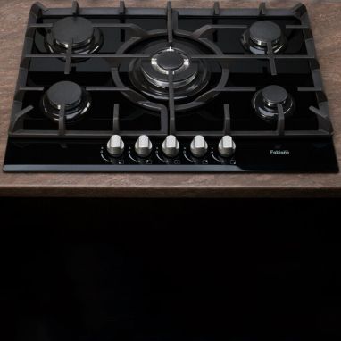 FABIANO Газовая варочная поверхность FHG 10-55 VGH-T Black Glass (8111.405.0313)