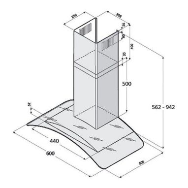 FABIANO Вытяжка настенная Arco-B 60 Inox (8105.504.0360)