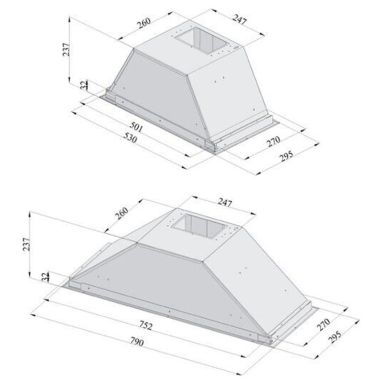 FABIANO Вытяжка встраиваемая Box 60 Inox (8104.504.0377)