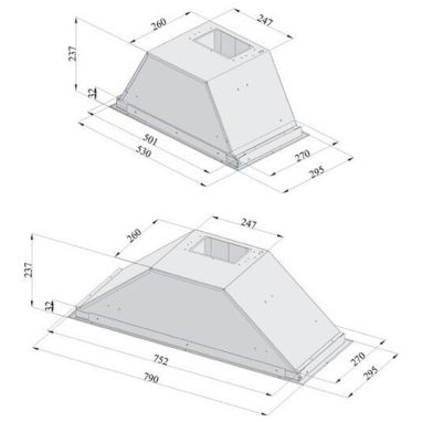 FABIANO Вытяжка встраиваемая Box 90 Silence+ Inox (8103.504.0501)